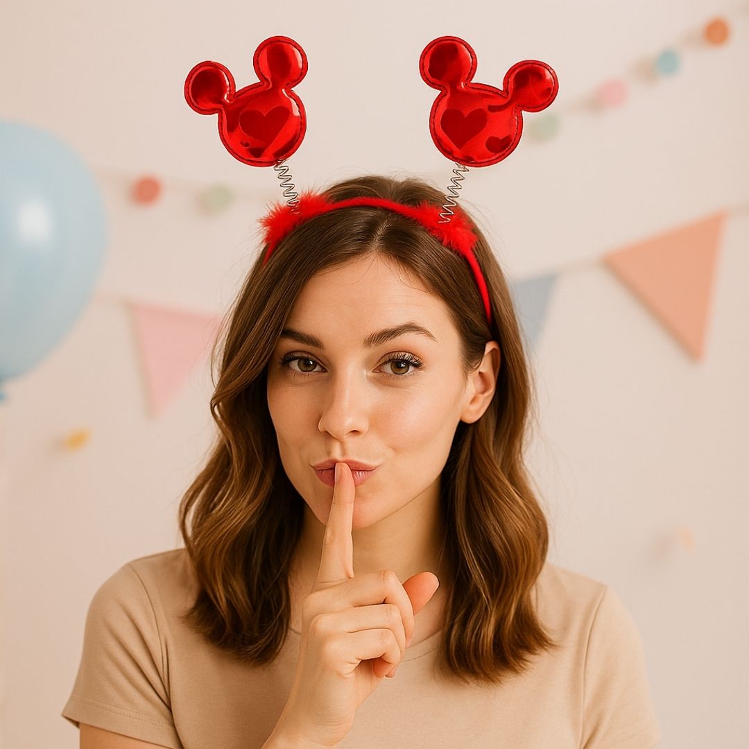 Minnie Mouse Red Headband with Mouse Ears - 1PC