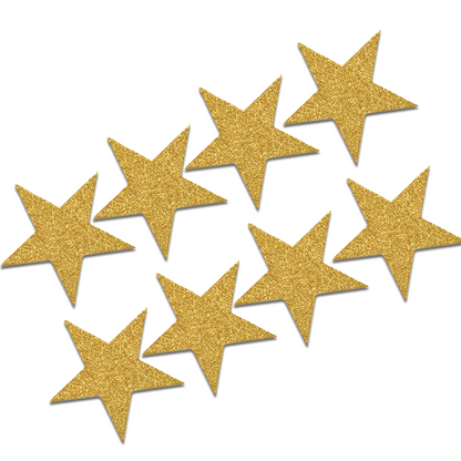 Golden Glitter Star String Decoration - 9FT - 1PC