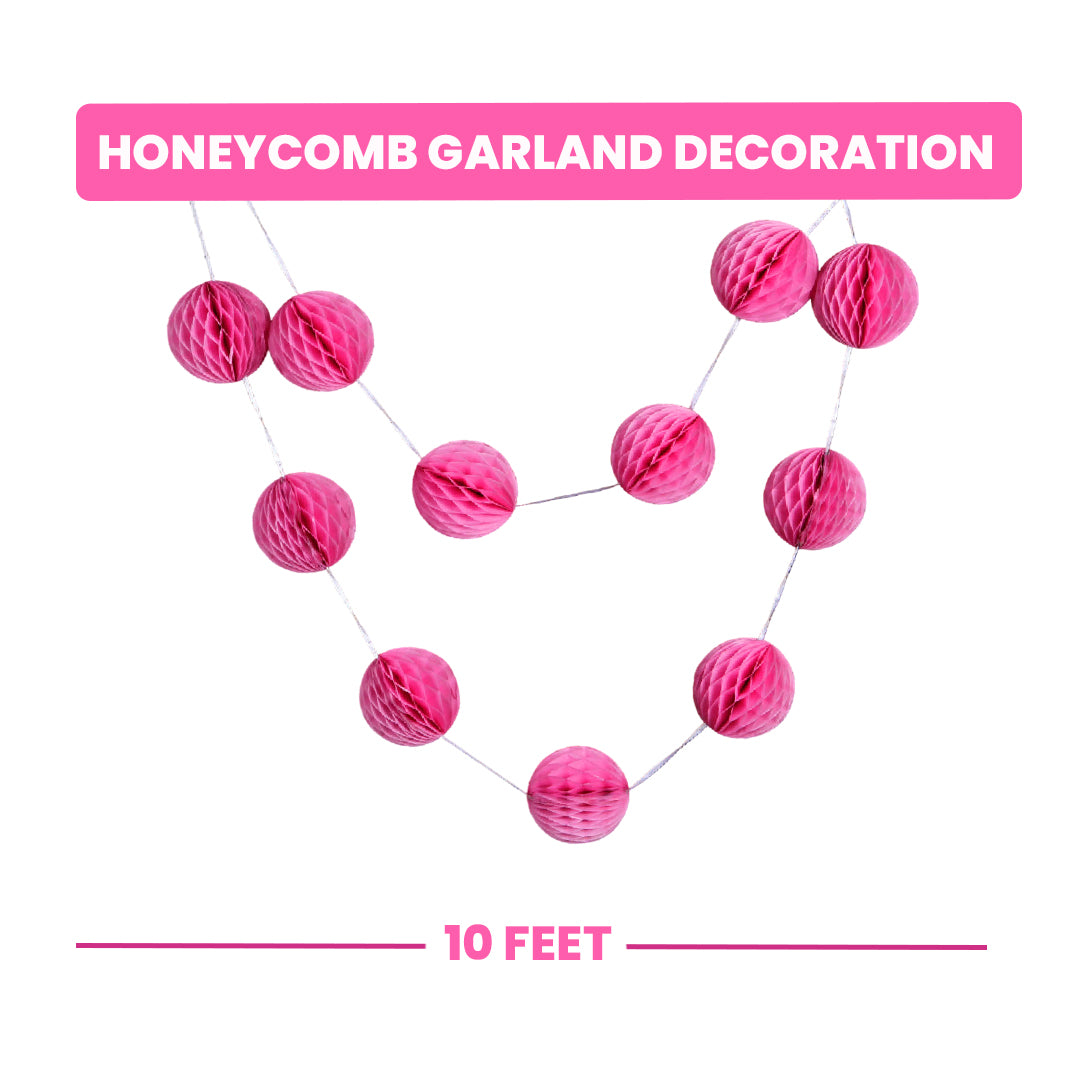 Honeycomb Garland Decoration - 10FT {Assorted Color}