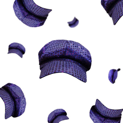 Purple Fedora Cap w/Sequin for Girls - 1PC