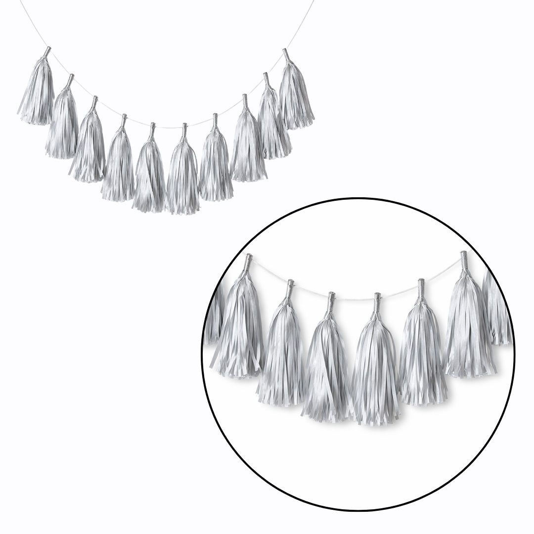 Silver Tassle Garland - 5PC