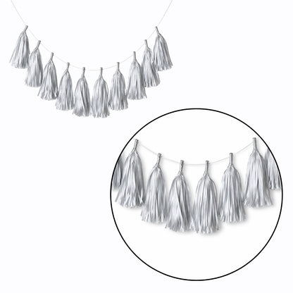 Silver Tassle Garland - 5PC
