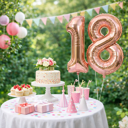 Wanna Party Rose Gold Number 1 Foil Balloon 40 Inch | Birthday Anniversary Number Decoration Balloon | Air Filled Party Decor | Numeric Celebration Balloon | 1 Piece