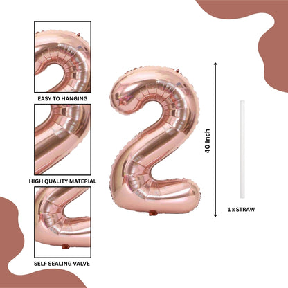 40 Numerical 2 Rose Gold Balloon-1PC