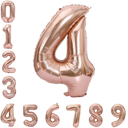 40 Numerical 4 Rose Gold Balloon