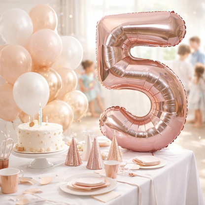 40 Numerical 5 Rose Gold Balloon