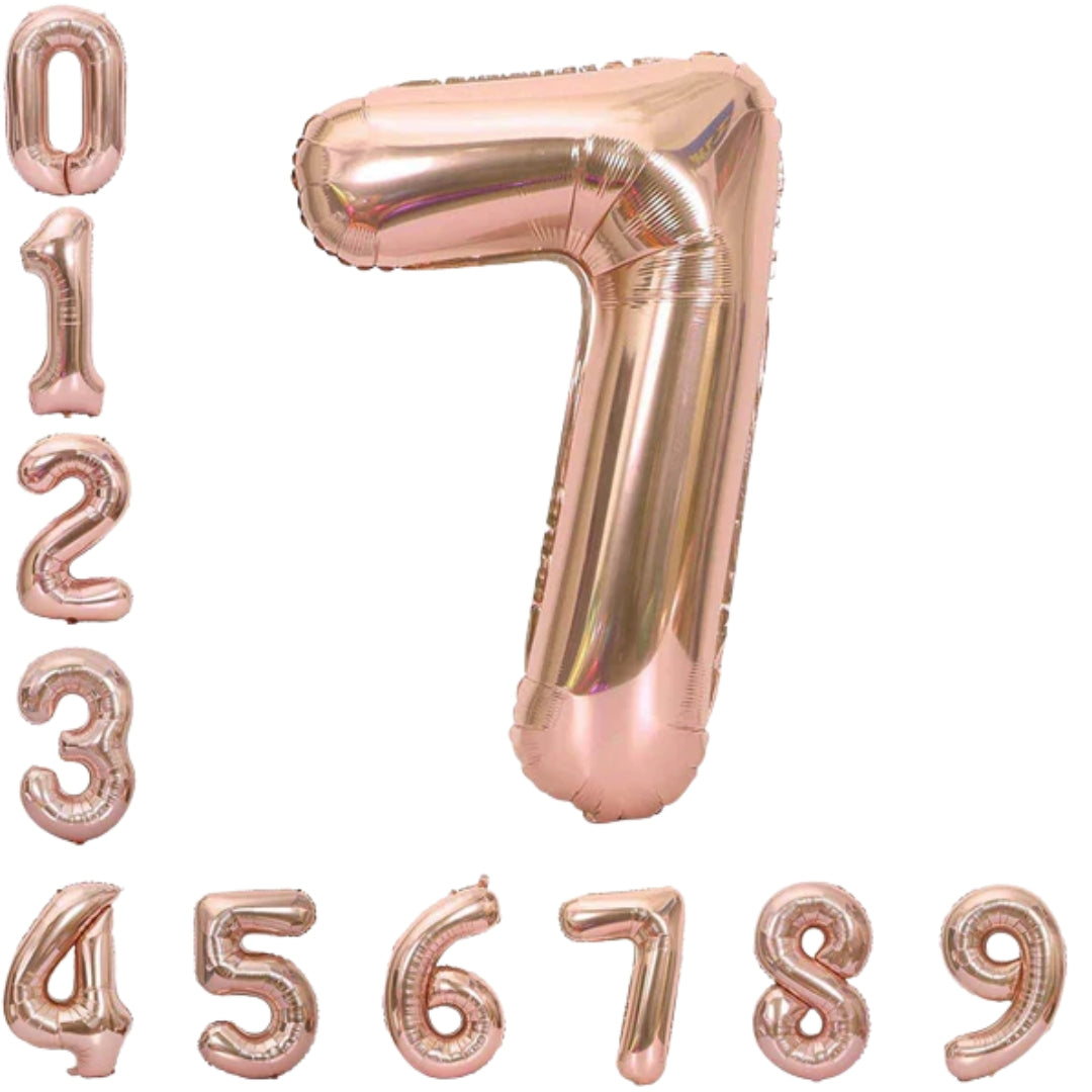 40 Numerical 7 Rose Gold Balloon