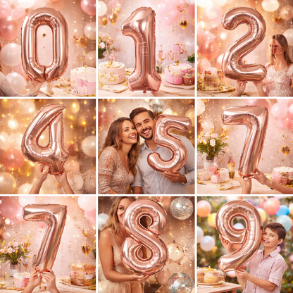 40 Numerical 7 Rose Gold Balloon