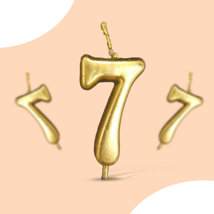 Golden Numerical Candle No. 7