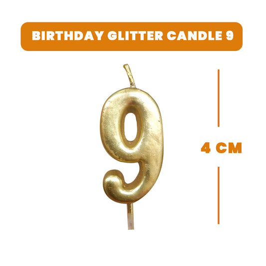 Golden Number 9  Candle - 1PC