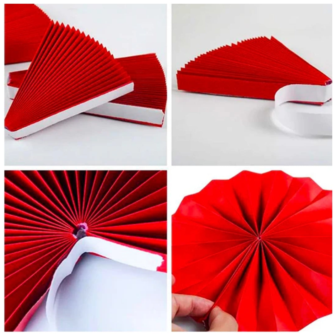 Card Party Paper Fan Decoration Set