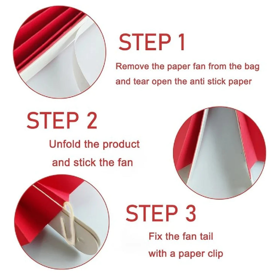 Card Party Paper Fan Decoration Set