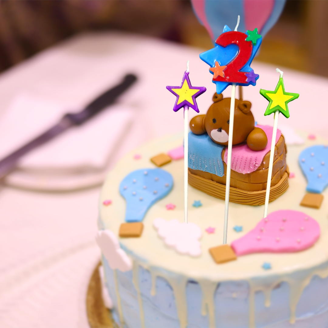 Number 2 Candle on Stick - 1 PC
