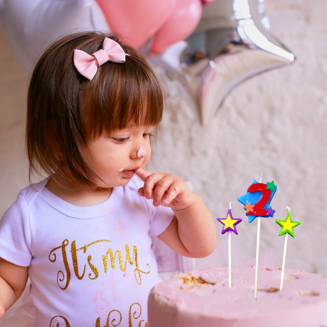 Number 2 Candle on Stick - 1 PC