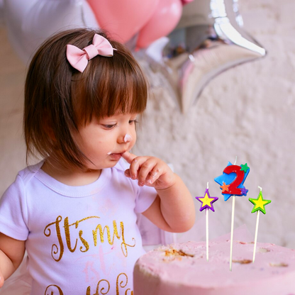 Number 2 Candle on Stick - 1 PC