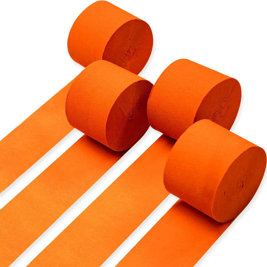 Crepe Streamers Orange - 4PC