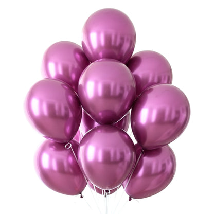Hot Pink Latex/Rubber Balloons - Helium Quality - 12 inches - 10PC