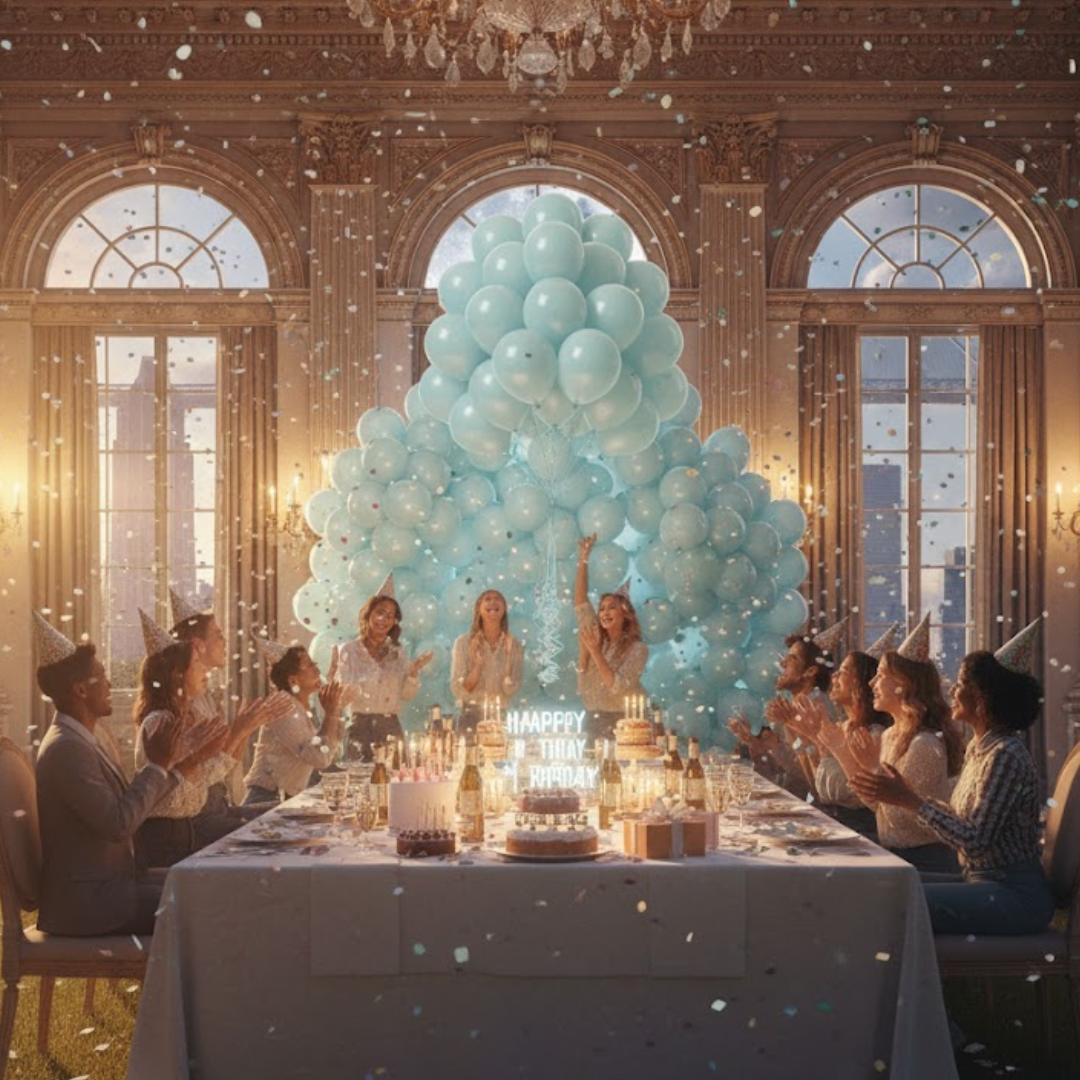 Balloon in a Can Light Blue Latex Balloons (Pack of 20)