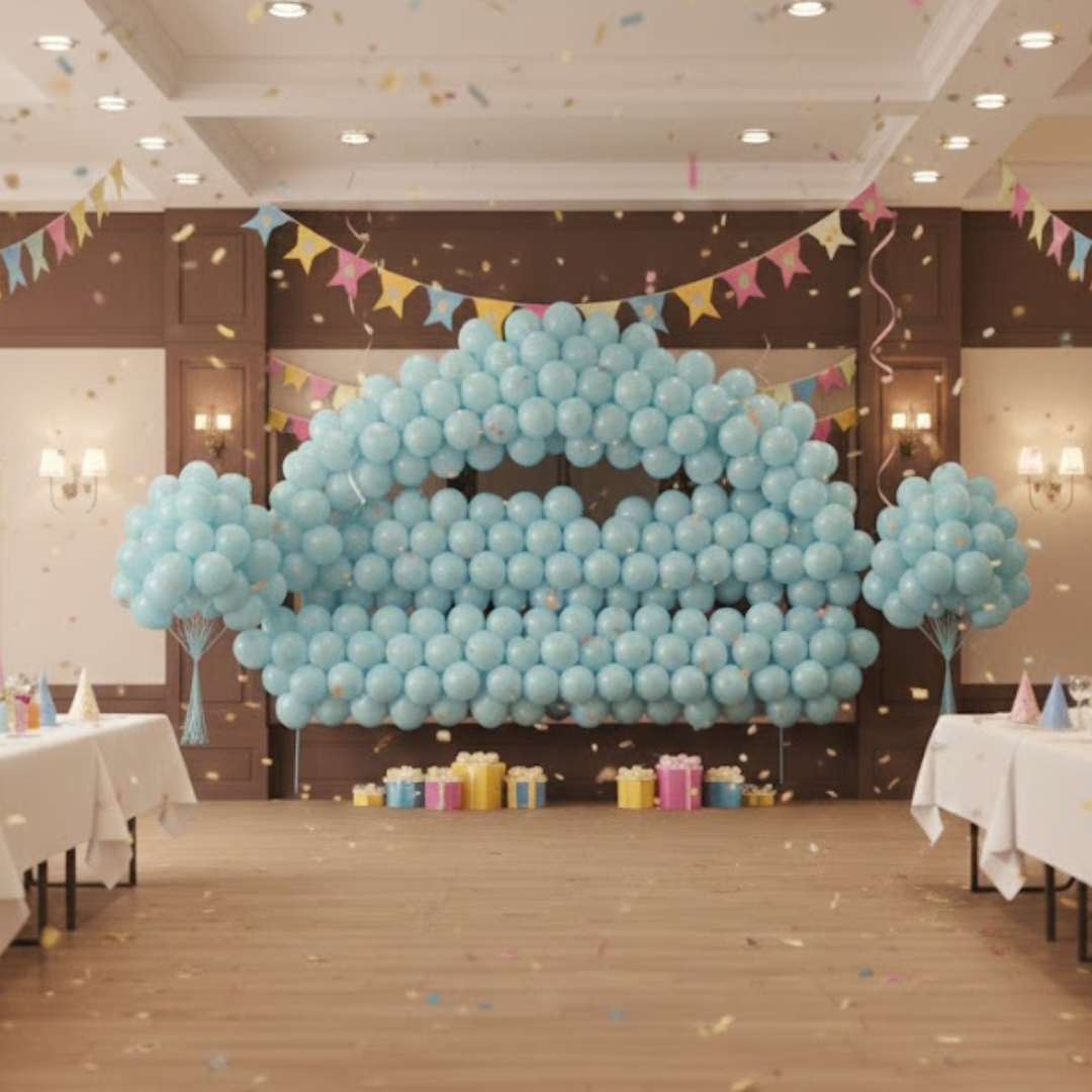 Balloon in a Can Light Blue Latex Balloons (Pack of 20)