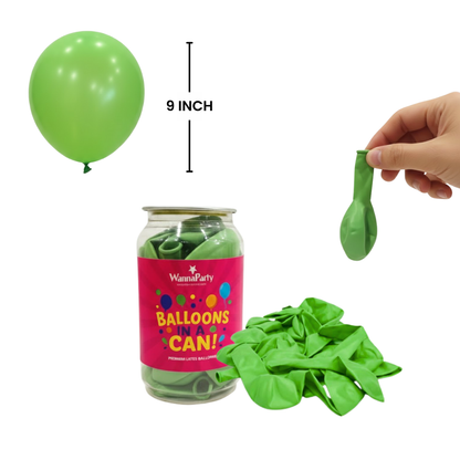 Balloon in a Can Light Green Latex Balloons (Pack of 20)