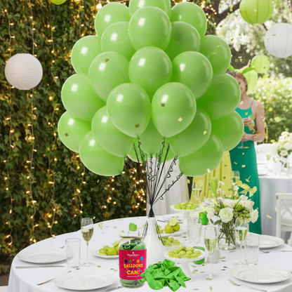 Balloon in a Can Light Green Latex Balloons (Pack of 20)