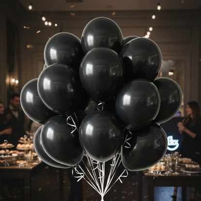 Balloon in a Can Black Latex Balloons (Pack of 20)