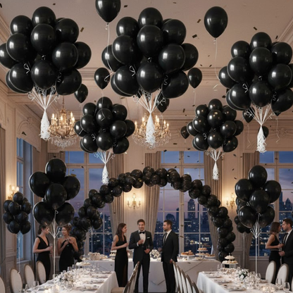 Balloon in a Can Black Latex Balloons (Pack of 20)