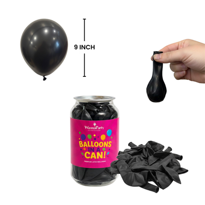 Balloon in a Can Black Latex Balloons (Pack of 20)