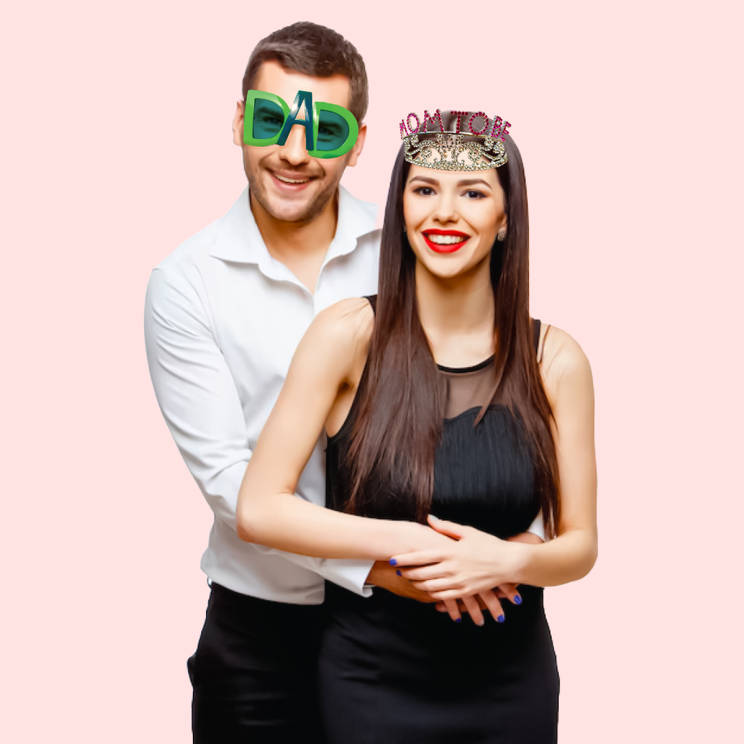 Wanna Party Mom to Be crown and Dad to be Sunglasses Combo Pack