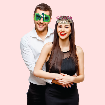 Wanna Party Mom to Be crown and Dad to be Sunglasses Combo Pack