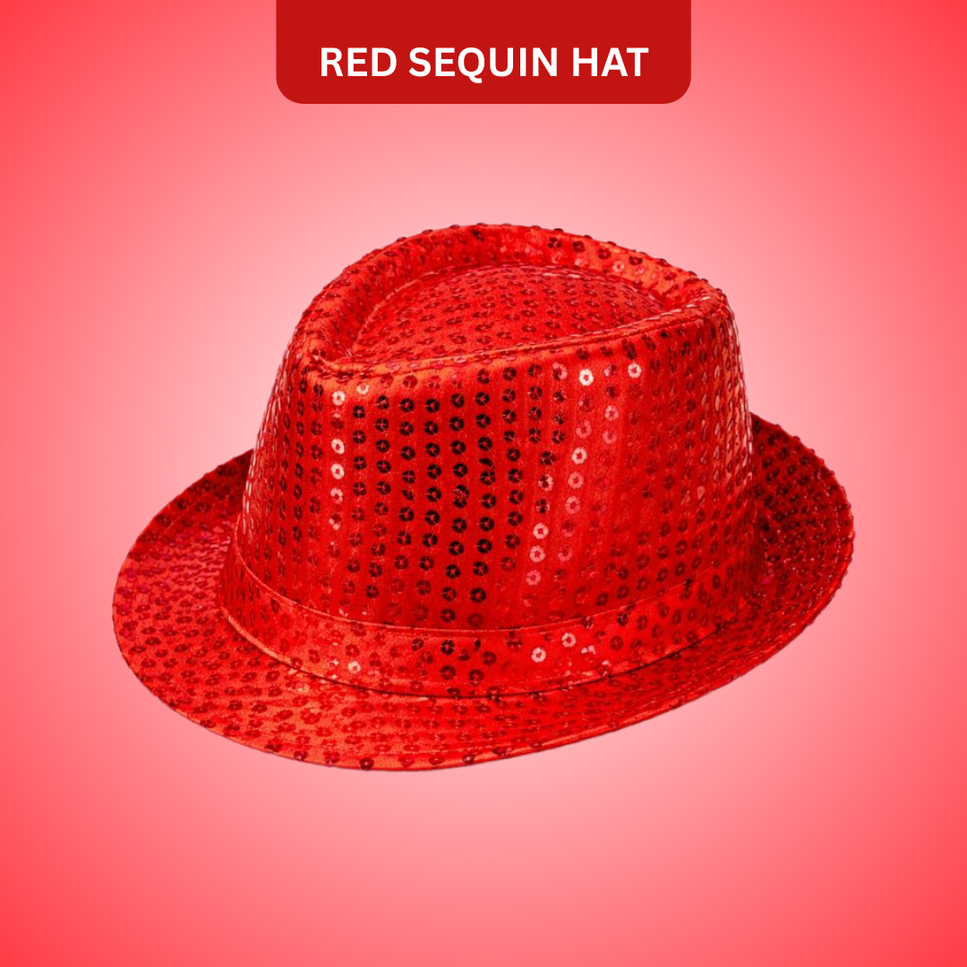 Red Sequin Hat for Adults