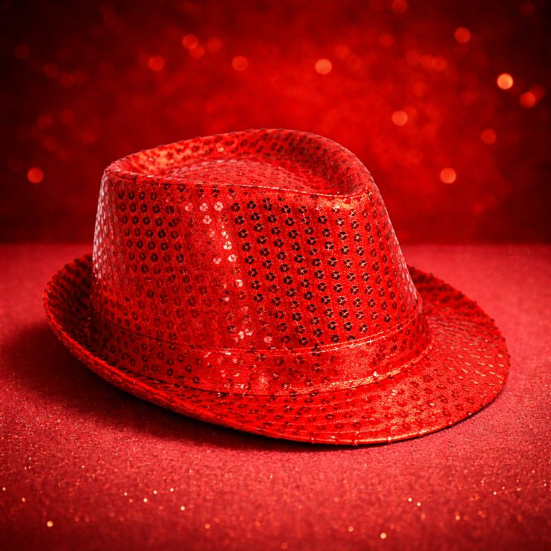 Red Sequin Hat for Adults