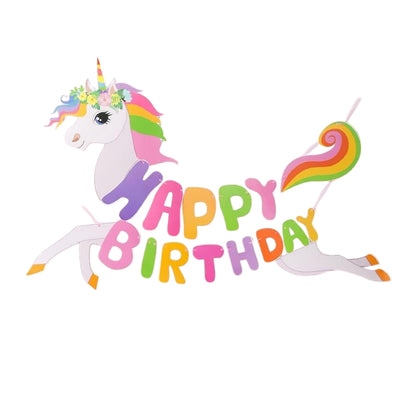 Happy Birthday Unicorn Banner - 1PC