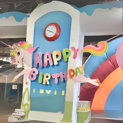Happy Birthday Unicorn Banner - 1PC