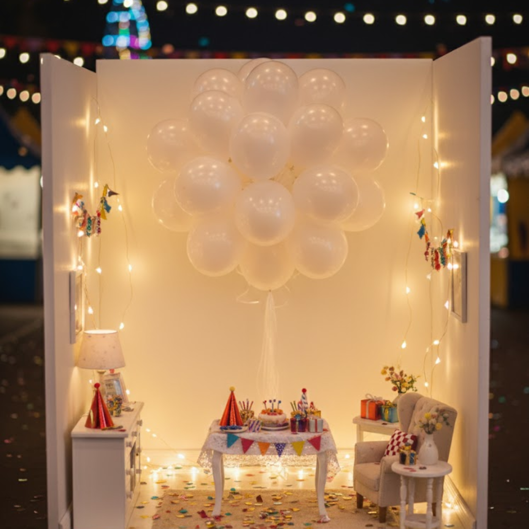 Balloon in a Can White Latex Balloons (Pack of 20)