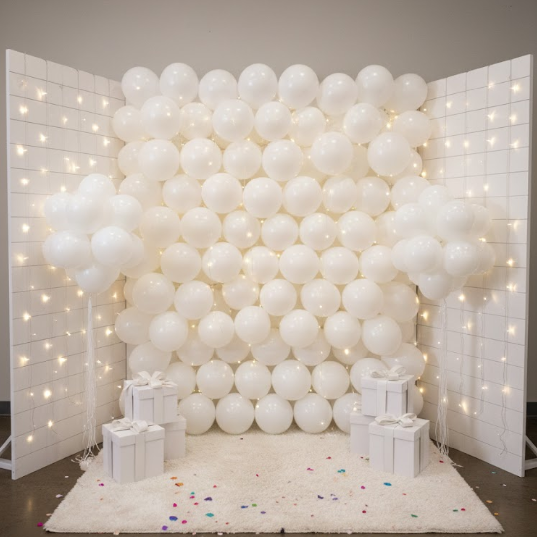 Balloon in a Can White Latex Balloons (Pack of 20)