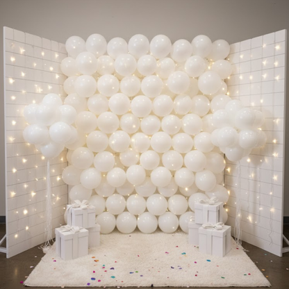 Balloon in a Can White Latex Balloons (Pack of 20)