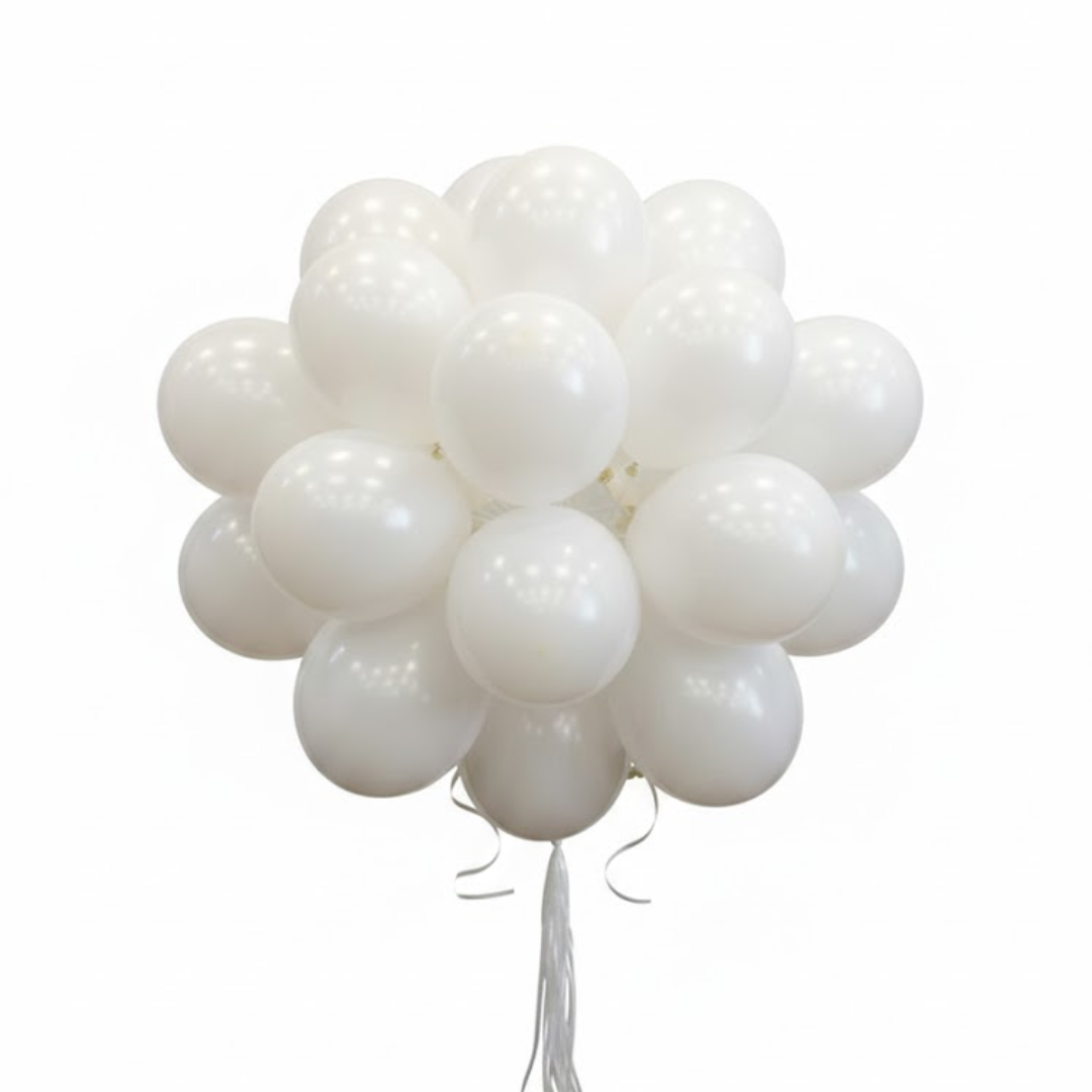 Balloon in a Can White Latex Balloons (Pack of 20)