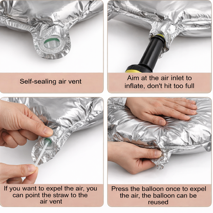 Silver Number 4 Foil Balloon 40 Inch  Air Filled Pack of 1