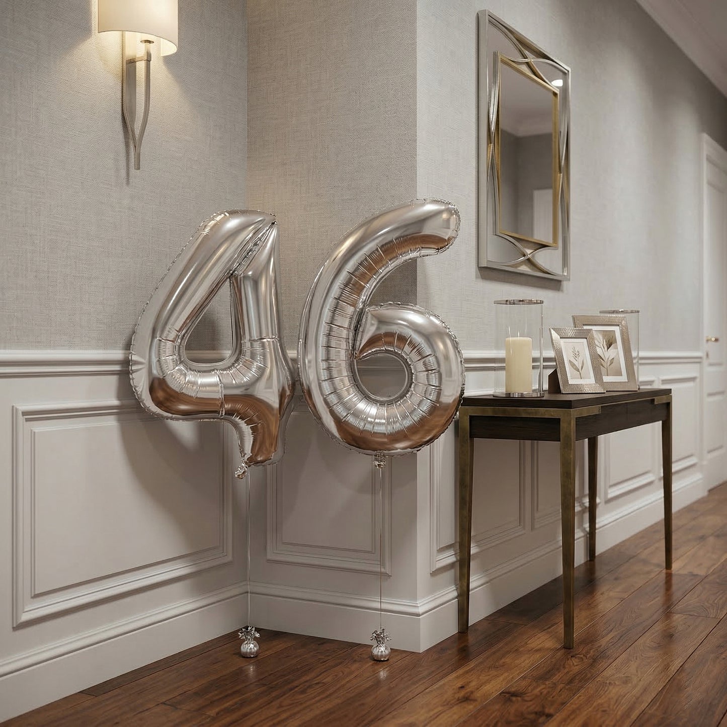 Silver Number 6 Foil Balloon
