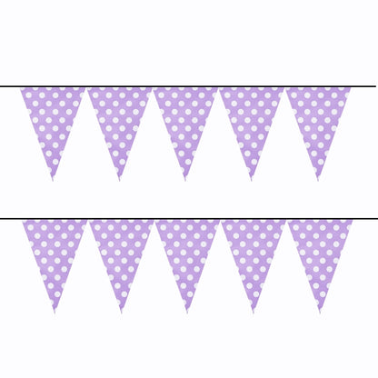Polka Dot Buntings Purple - 9 FT - 1PC