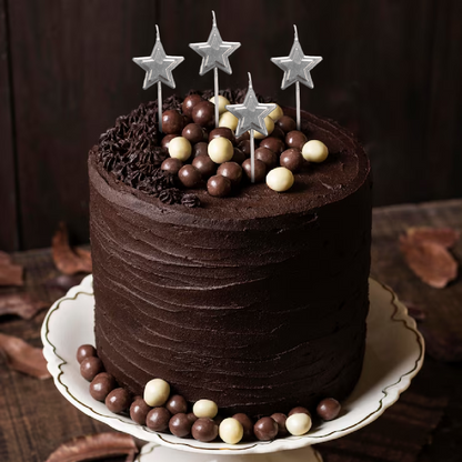 Star Stick Candle Silver - 4PC