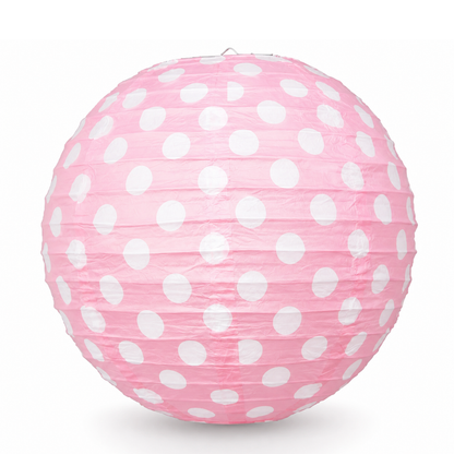 Polka Dot Pink Lanterns 14 - Pack of 1