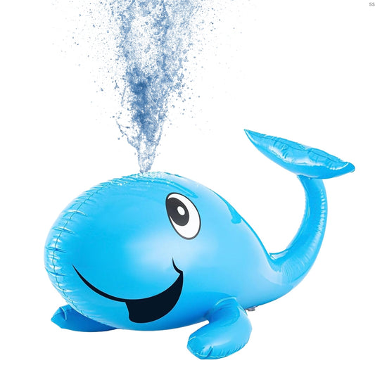 Shark Shaped Blue Inflatable Water Sprinkler for Kids - 1PC