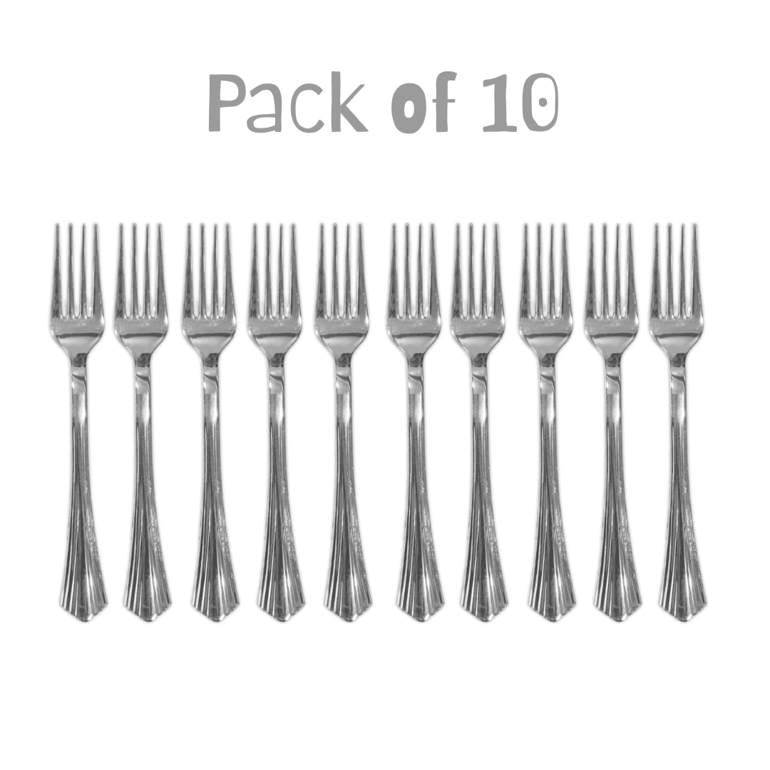 Silver Color Forks - 10PC