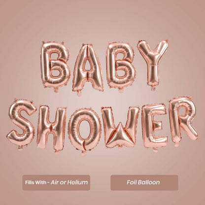 Rose Gold Baby Shower Balloon Banner