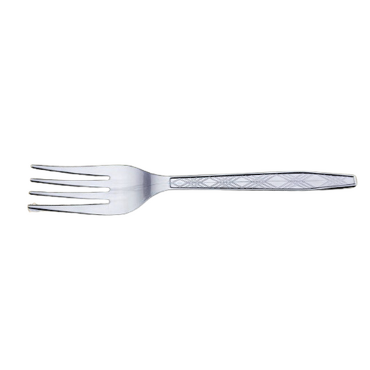 Metallic Silver Dinner Forks / Durable - 20PC