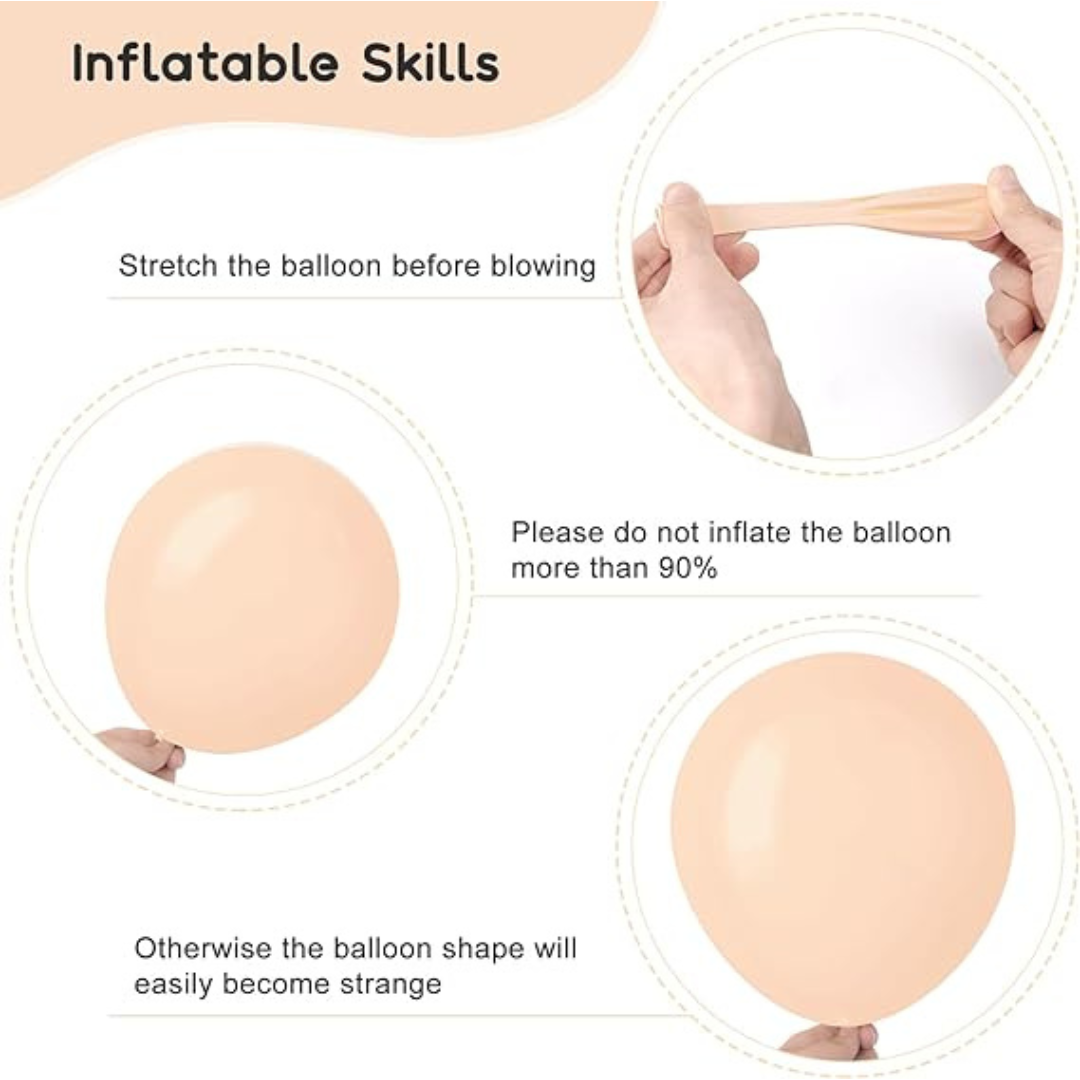 12" Skin Color Balloons - 10PC