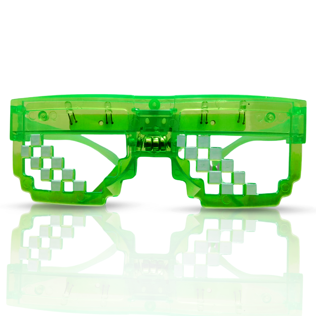 LED PcMan Green Glasses for Party Favour - 1PC