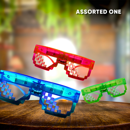 LED PcMan Green Glasses for Party Favour - 1PC